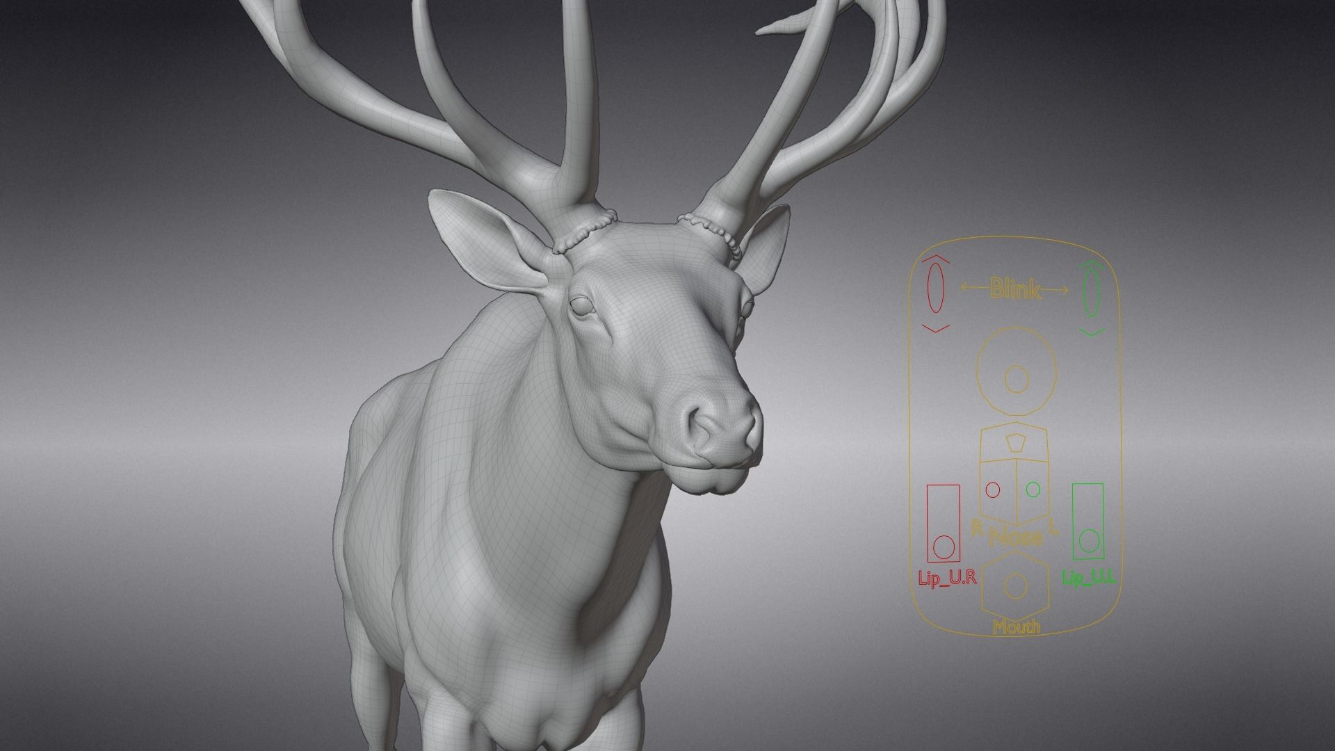 Male Elk Animated VFX Grace 3D model_25