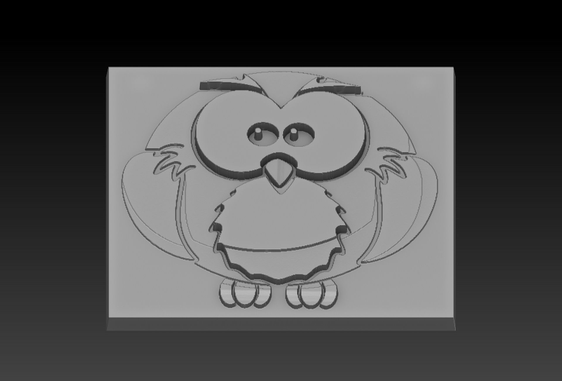 Birdd owl 3D print model_4