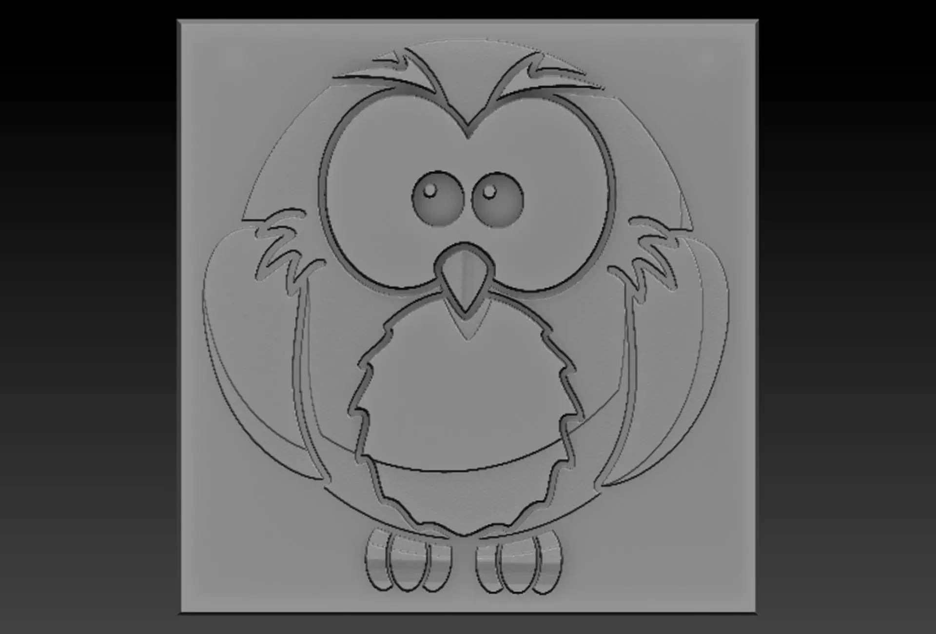 Birdd owl 3D print model_0