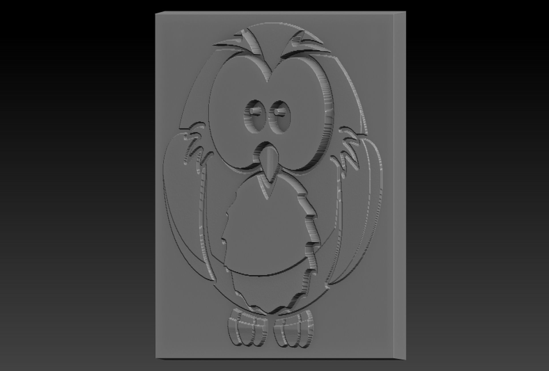 Birdd owl 3D print model_2