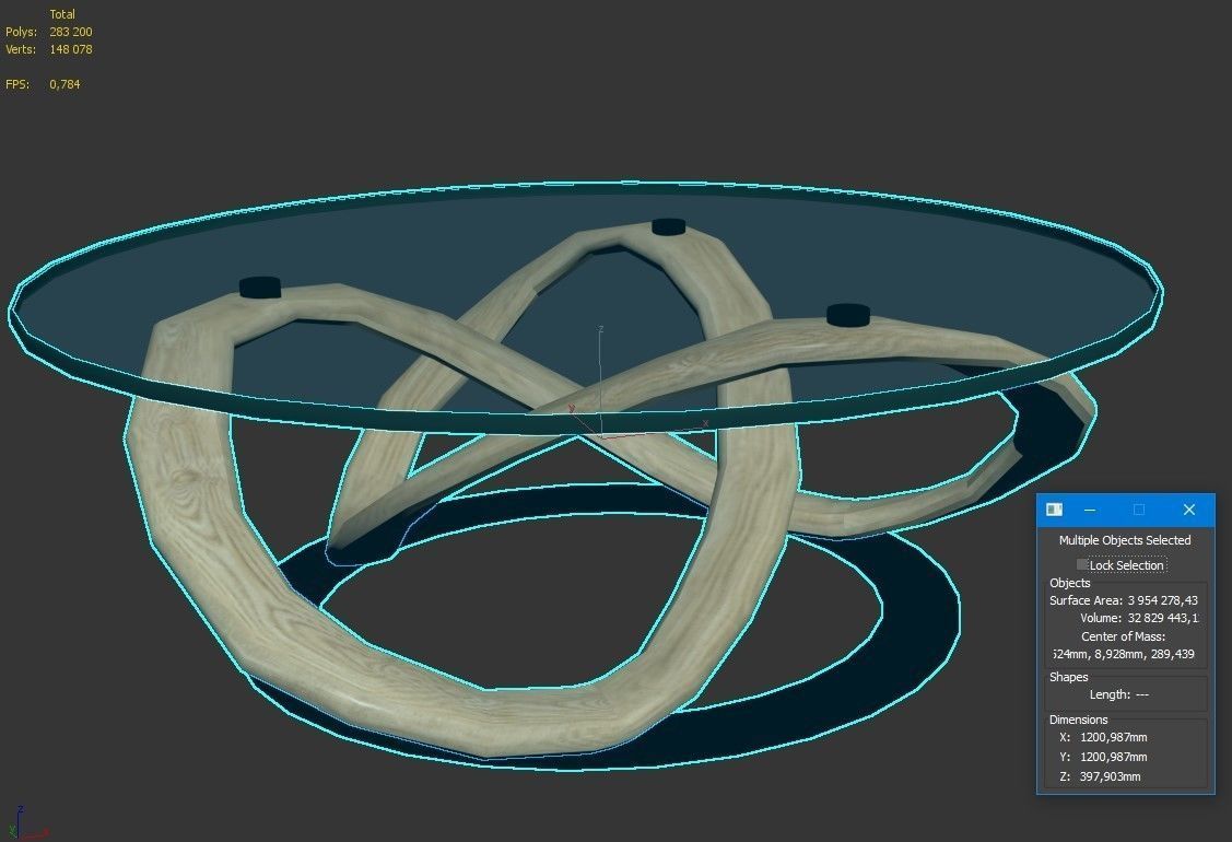 Infinity cofee table by Porada 3D model_8