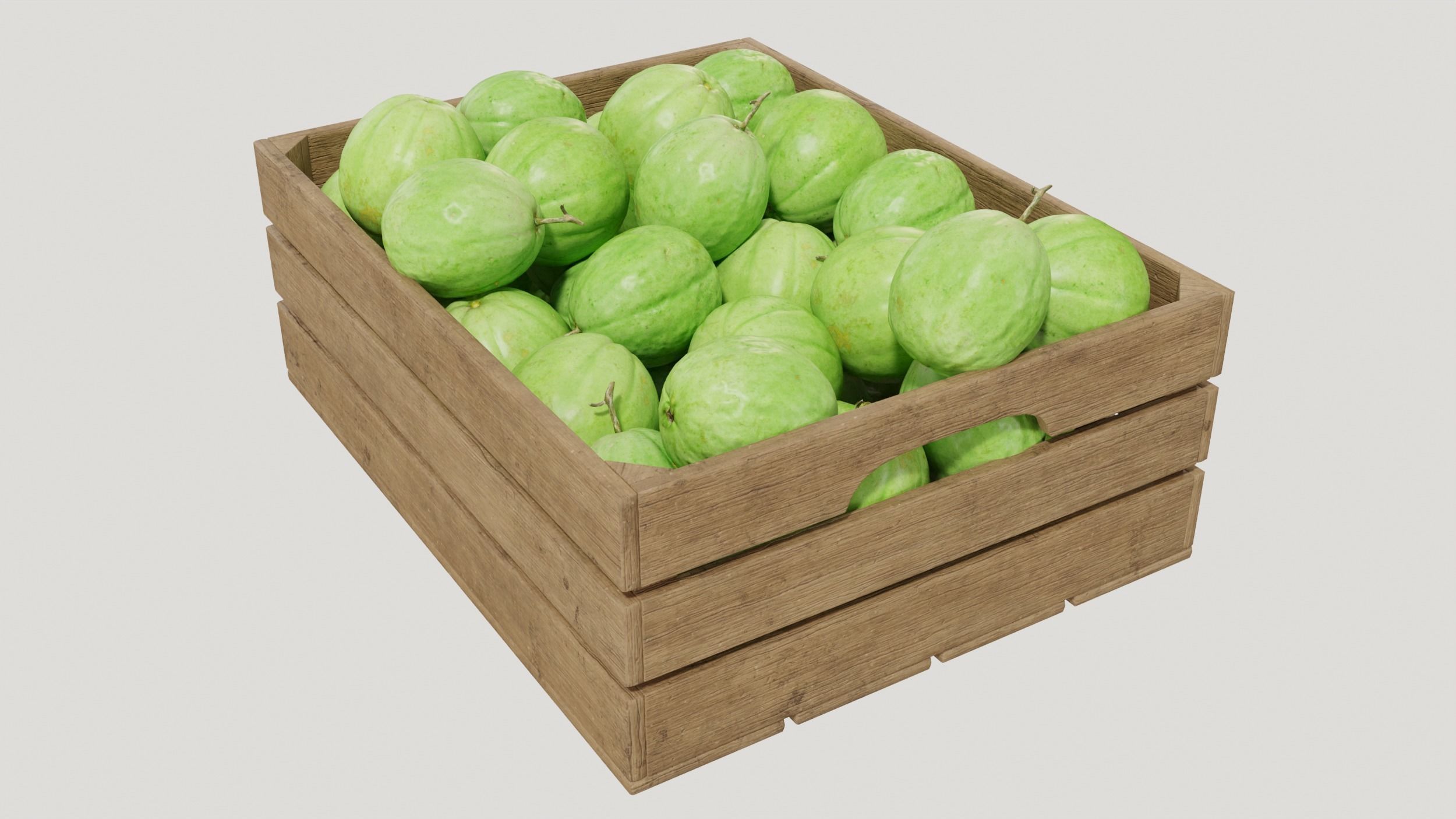 Guava crate 3D model_6
