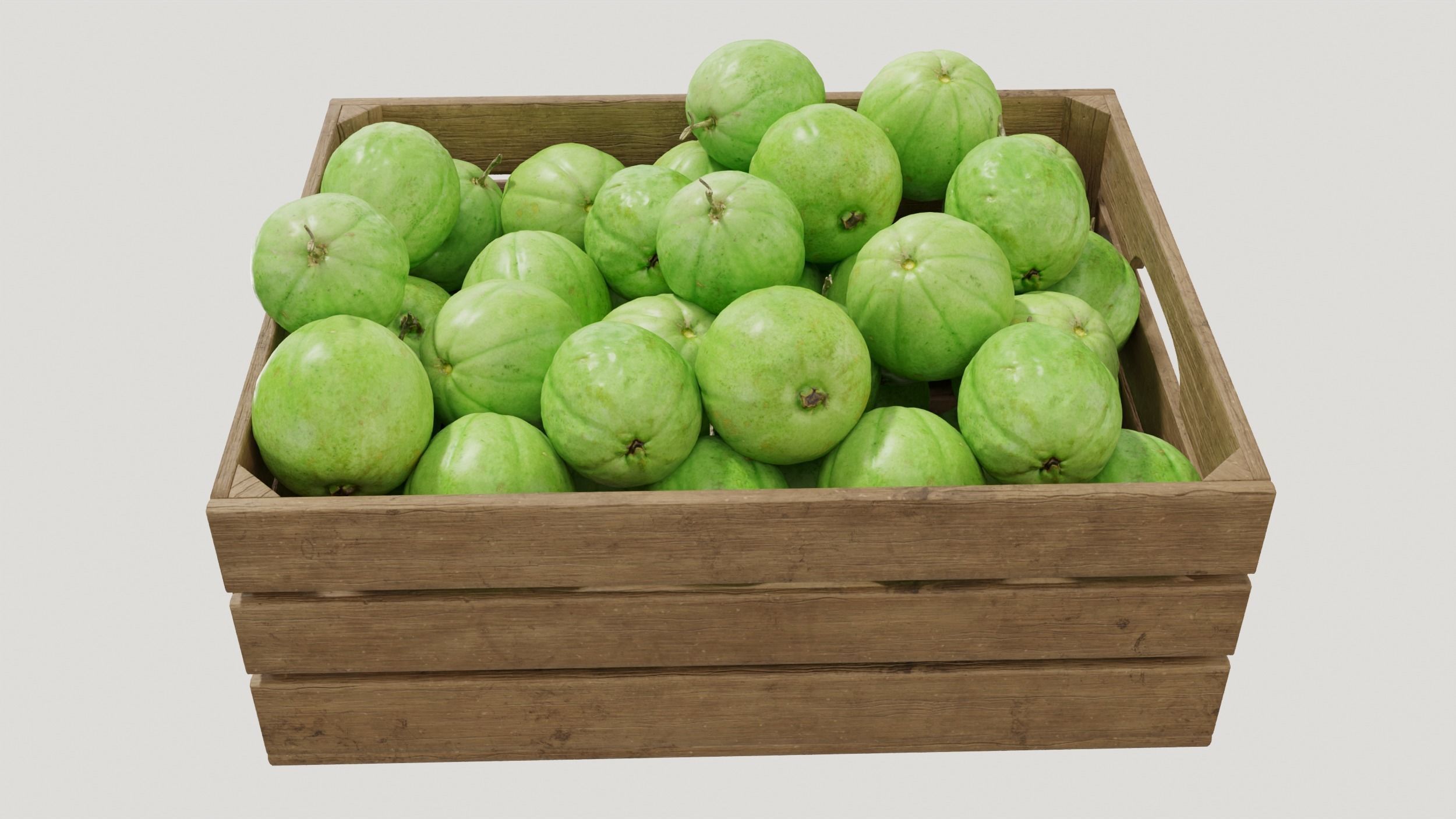 Guava crate 3D model_4