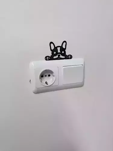 FUN WALL AND SOCKET DECORATION DOG