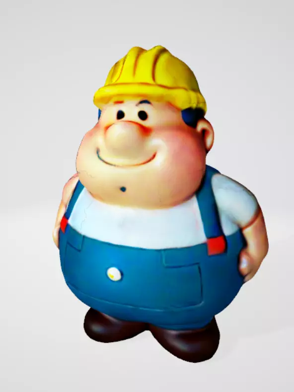 FAT FACTORY WORKER Free low-poly 3D model