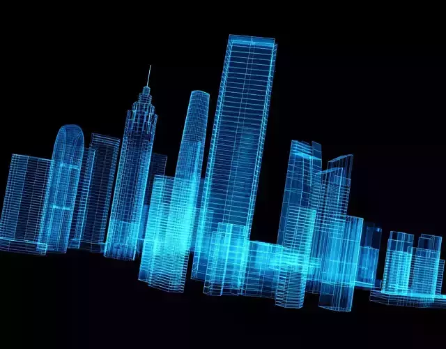  Hologram City 3D model
