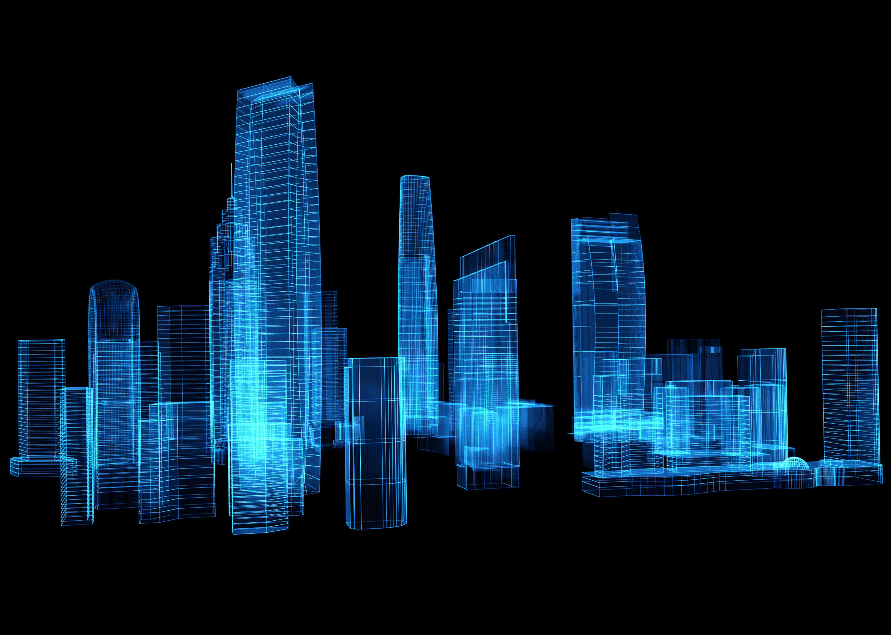 Hologram City 3D model_4