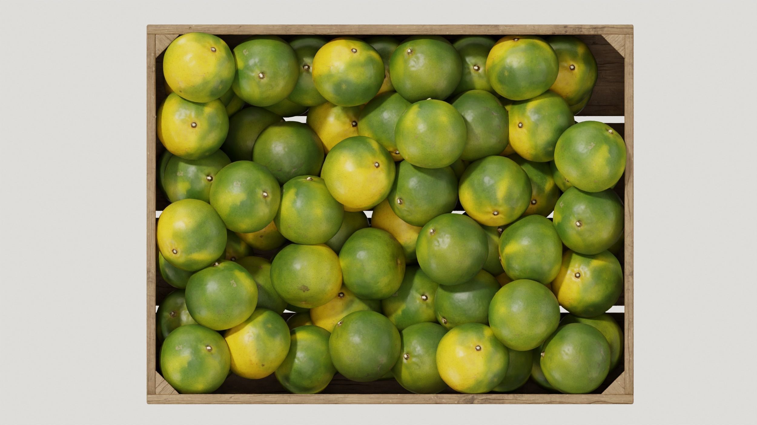 mandarin crates  3D model_2