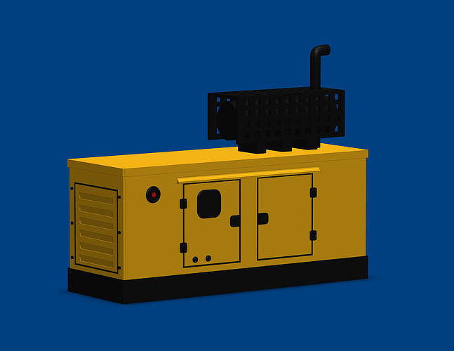 Electric-diesel-generator generator 3D print model