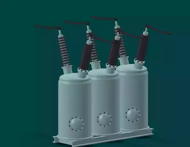 OIL-CIRCUIT-BREAKER-ELECTRIC-SUBSTATION three electrical tran... 3D print model
