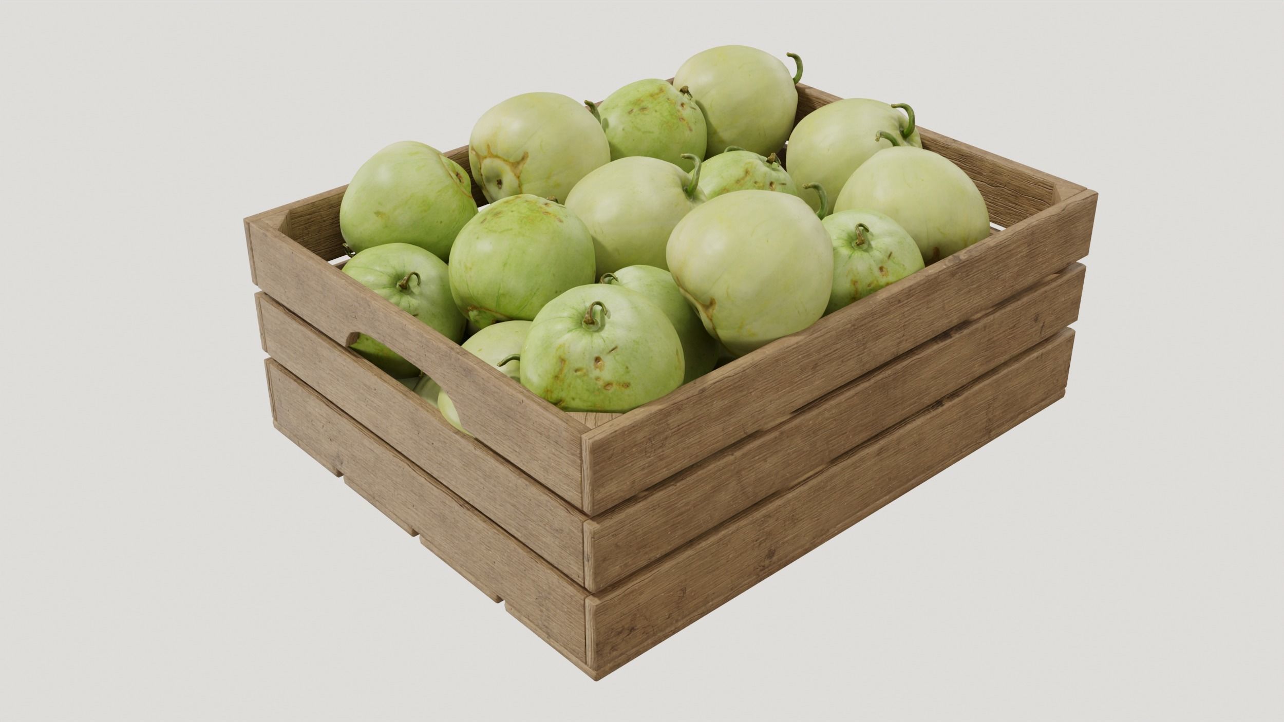 Melon crates set 02 3D model_3