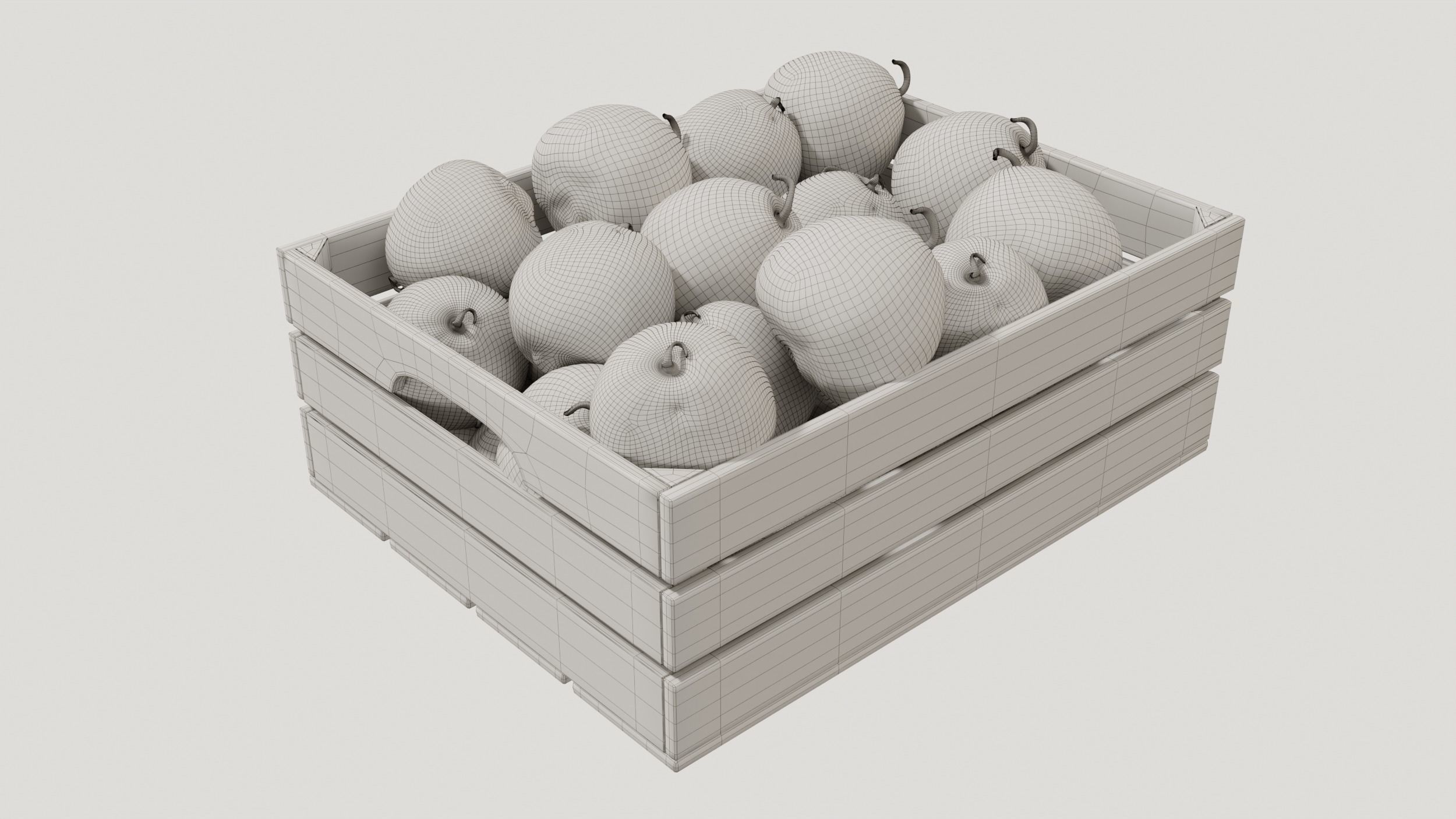 Melon crates set 02 3D model_2