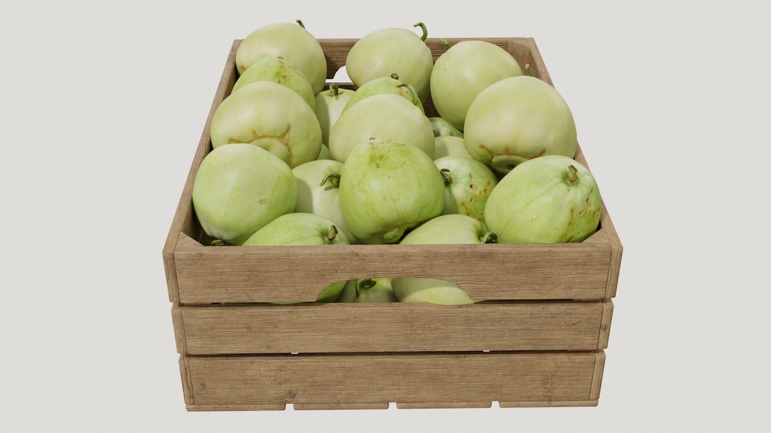 Melon crates set 02 3D model_7