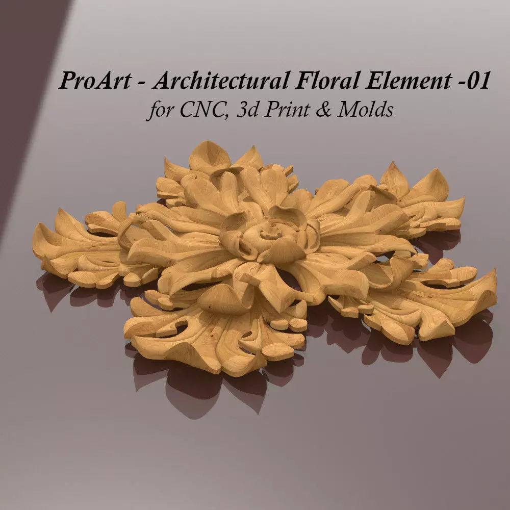 ProArt-Architectural Floral Element 01 CNC and 3D Jobs 3D model_0