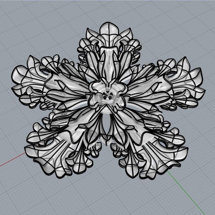 ProArt-Architectural Floral Element 01 CNC and 3D Jobs 3D model_5