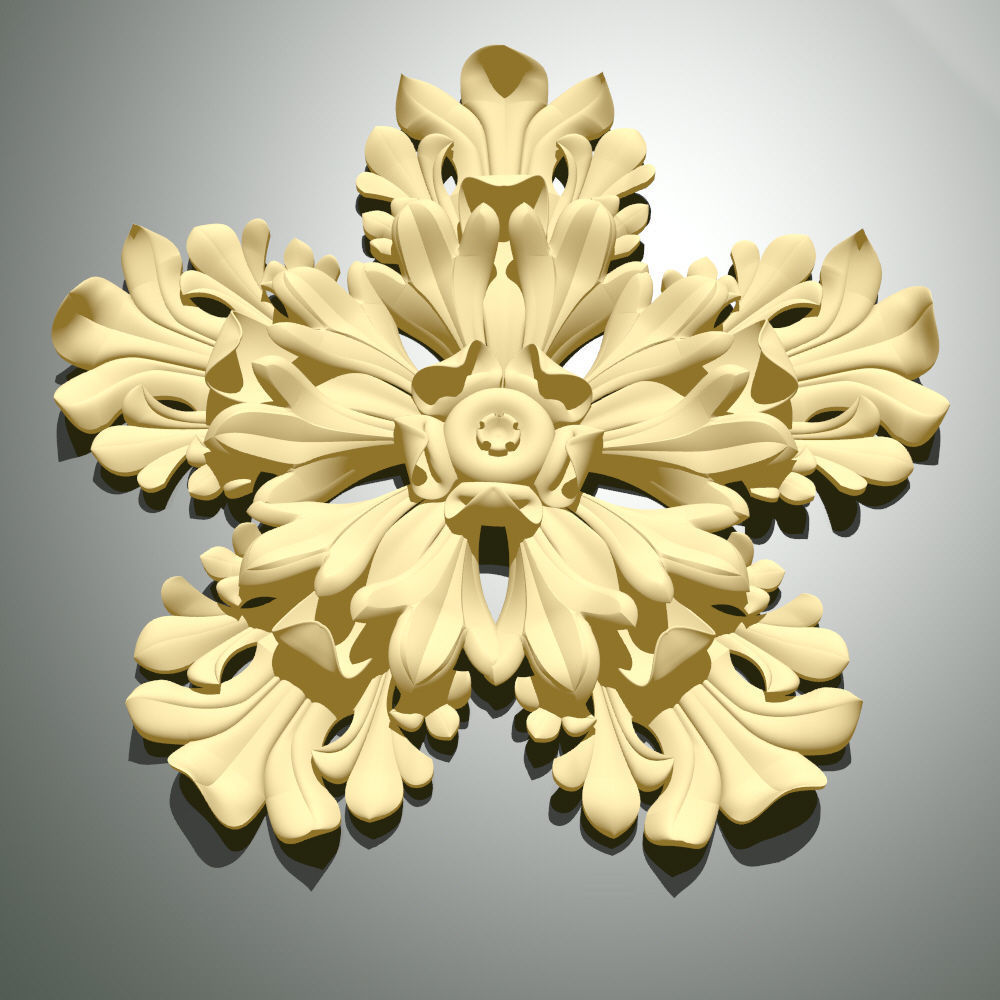 ProArt-Architectural Floral Element 01 CNC and 3D Jobs 3D model_4