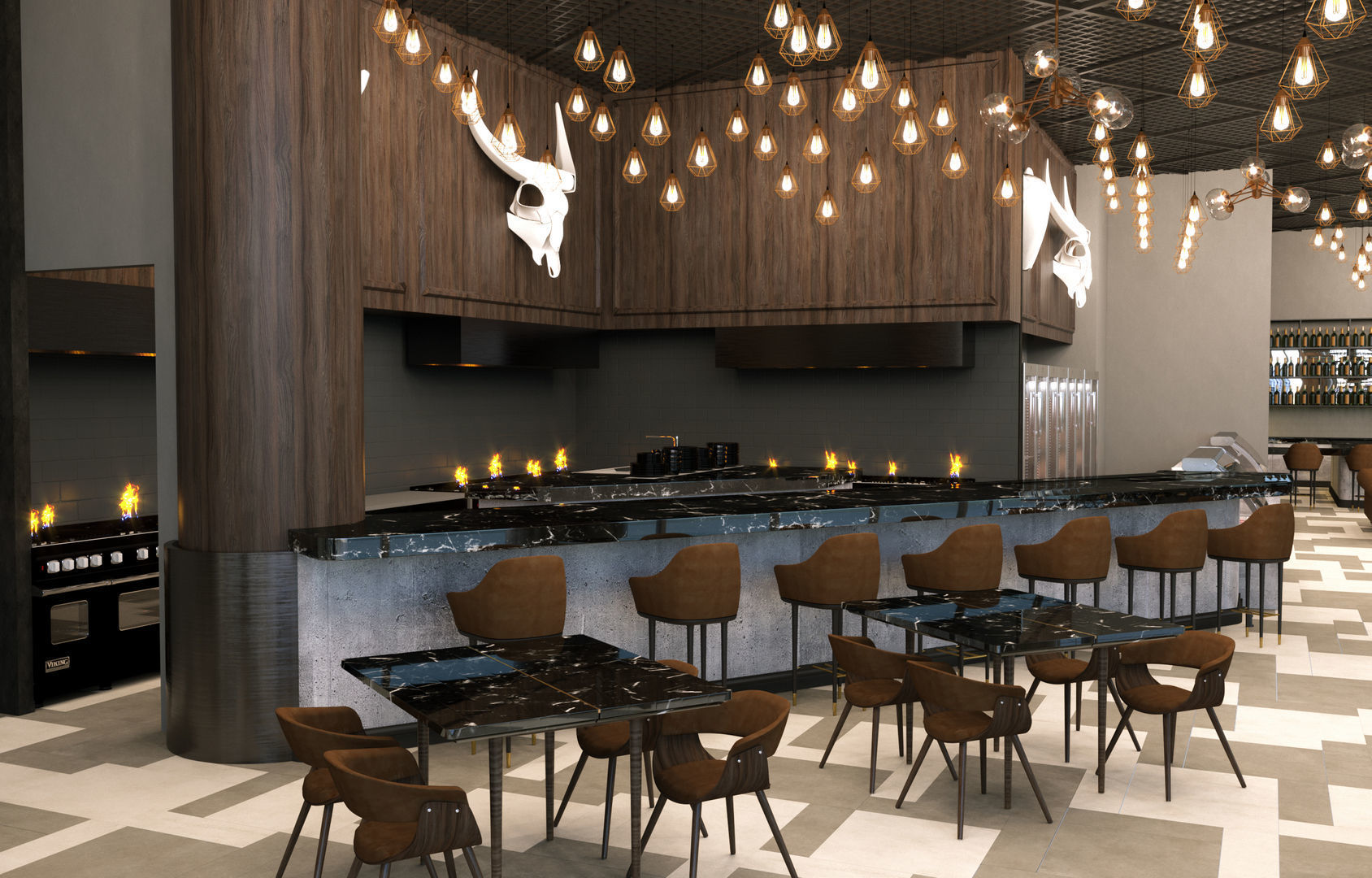 Restaurant Scene 02 3D Model 3D model_3