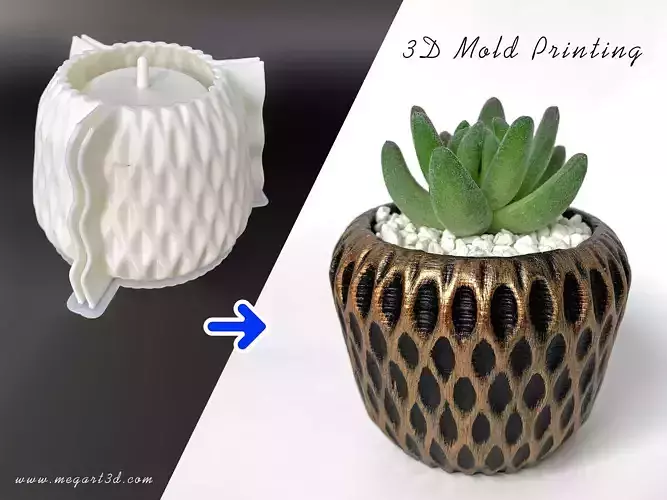 Squito Caro Pot 3D mold printing - Include Pot file for print