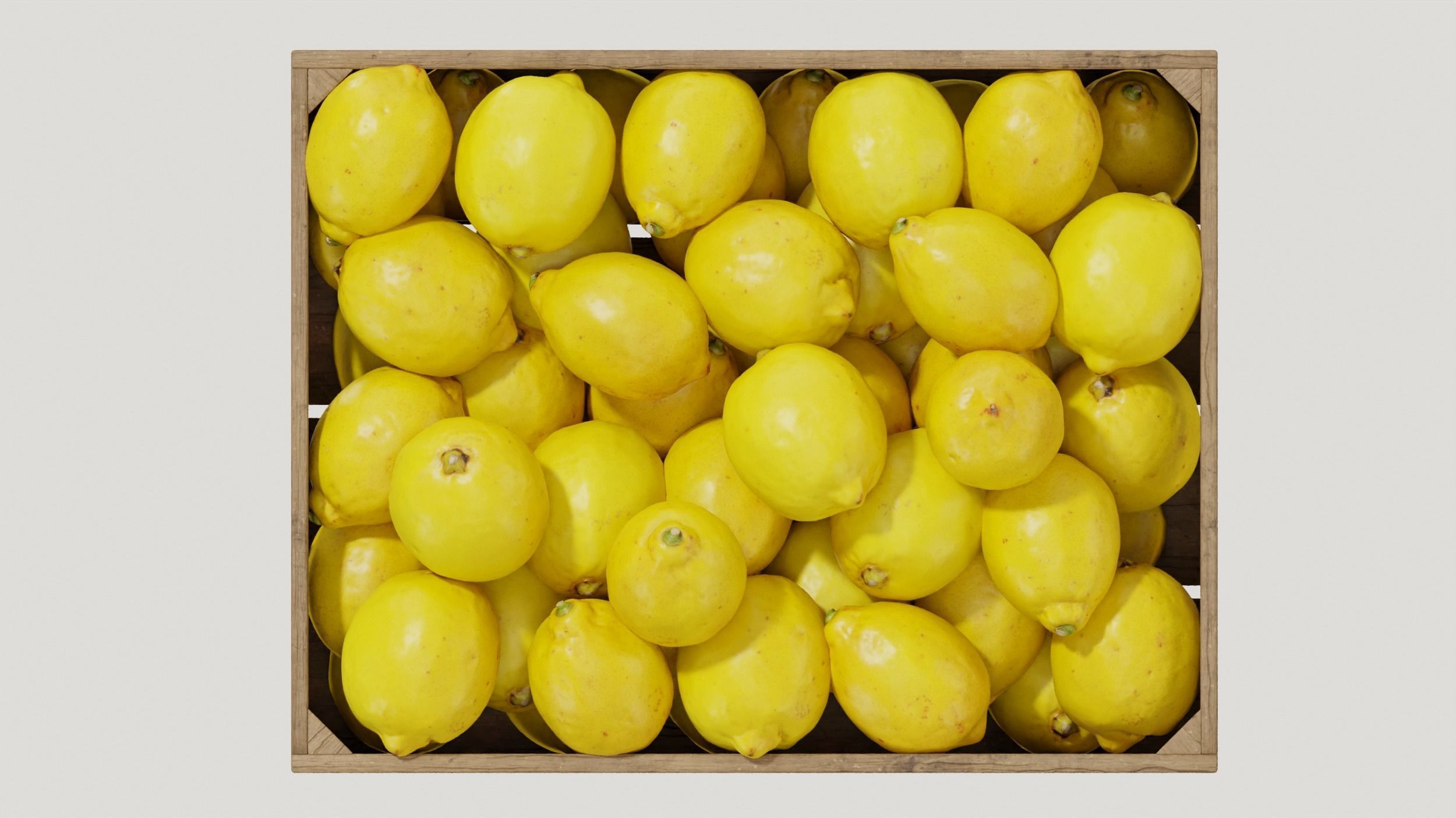 Yellow Lemon Egypt crates 3D model_4