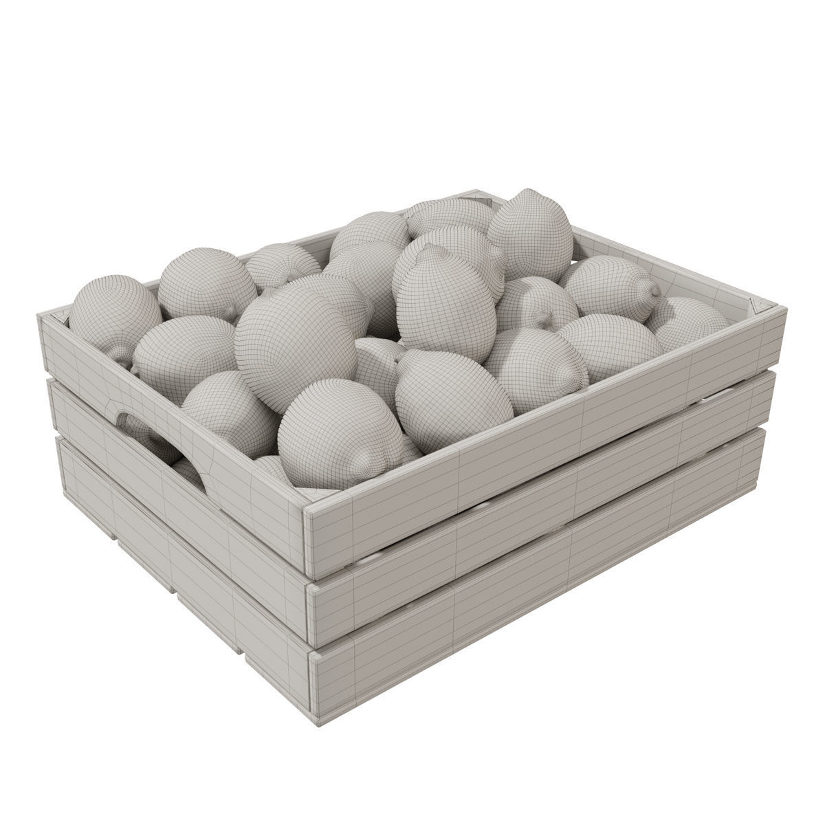 Yellow Lemon Egypt crates 3D model_1