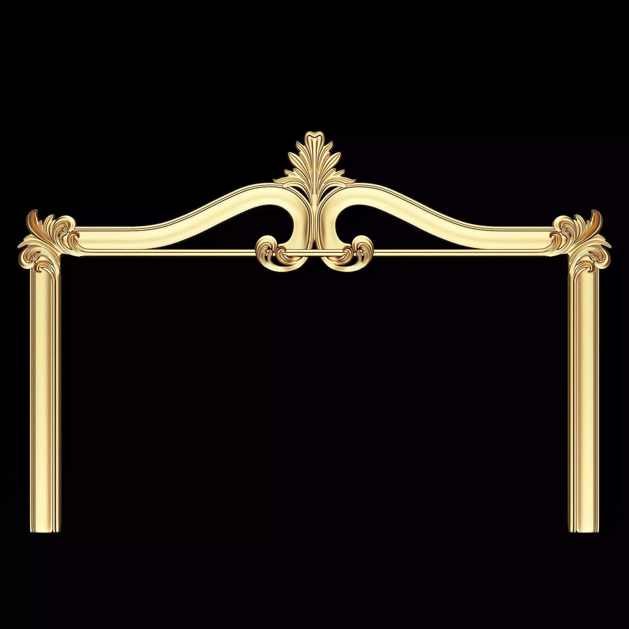 Carved Headboard 03 Low-poly 3D model