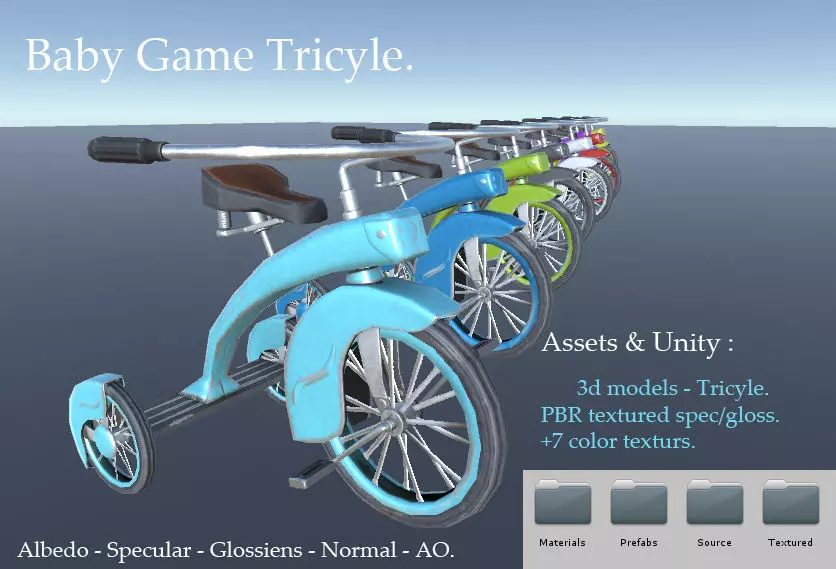 Assets in Unity 5 Triclye Low-poly 3D model