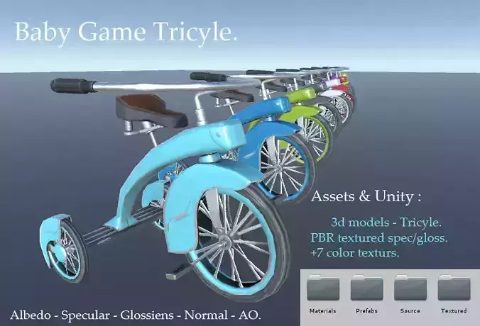 Assets in Unity 5  Triclye Low-poly 3D model