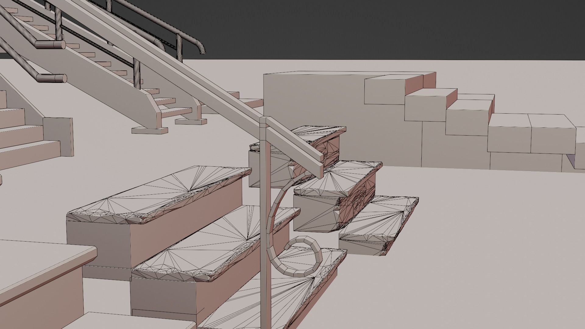 17 PBR Low Poly Stairs Low-poly 3D model_9