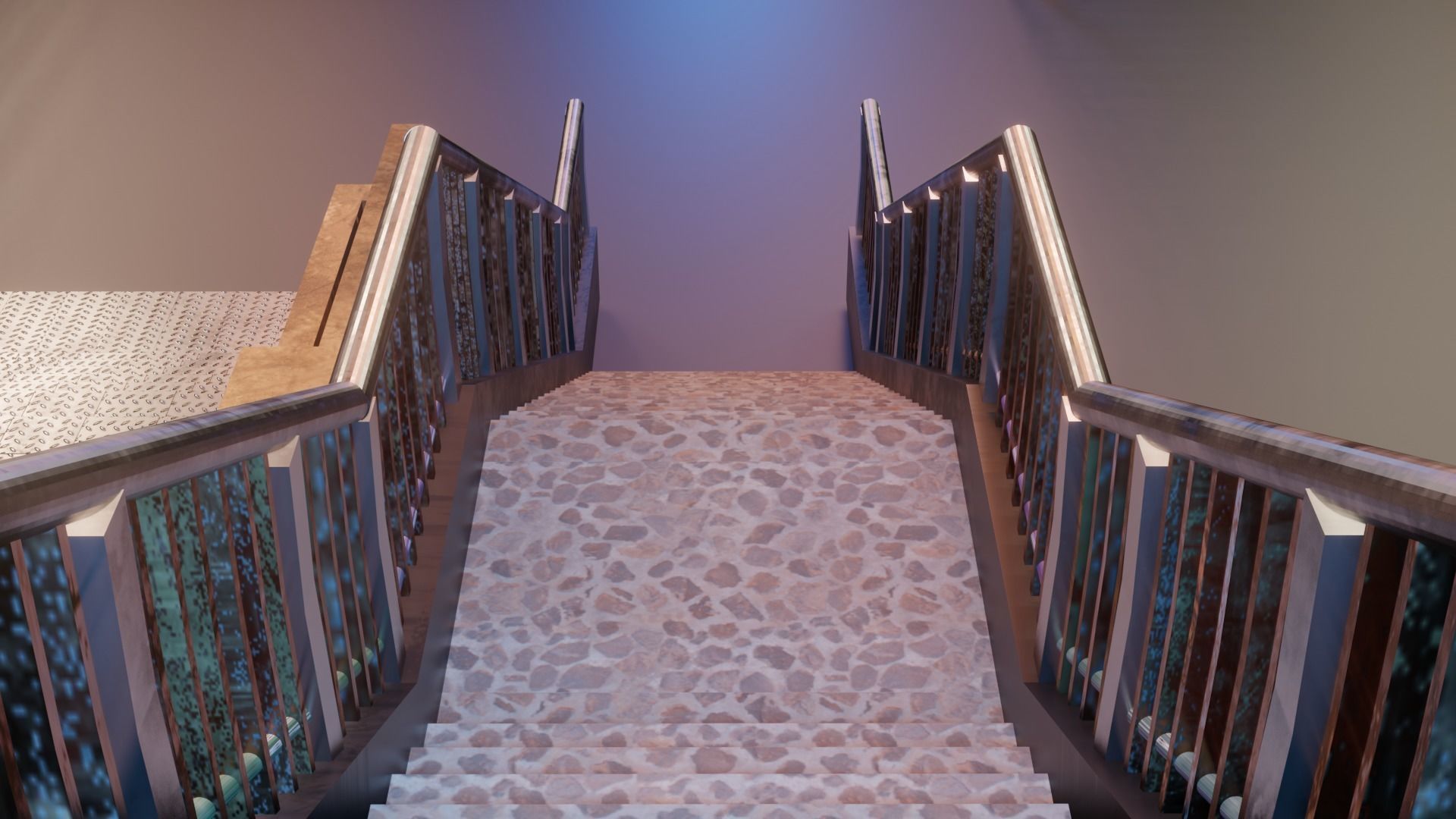 17 PBR Low Poly Stairs Low-poly 3D model_6