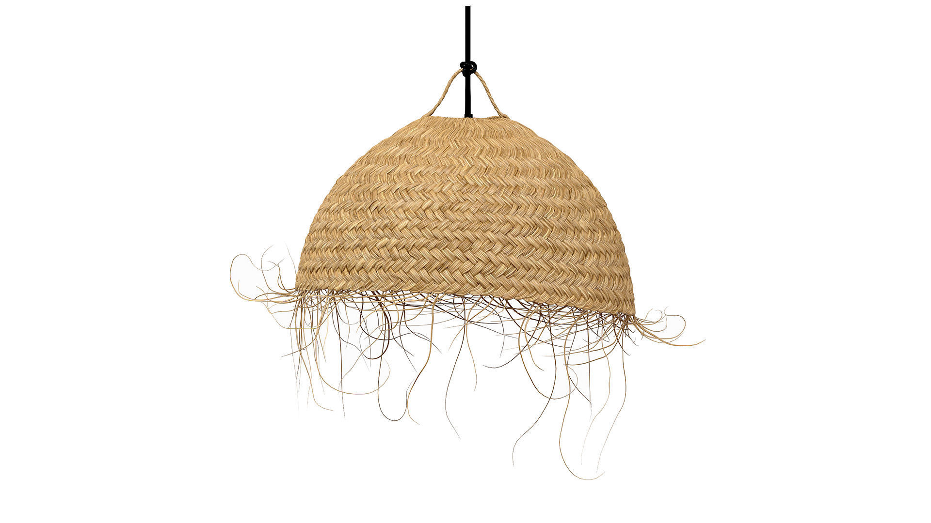 Palm Leaves Lamp Shade Bell - Madam Stoltz 3D model_1