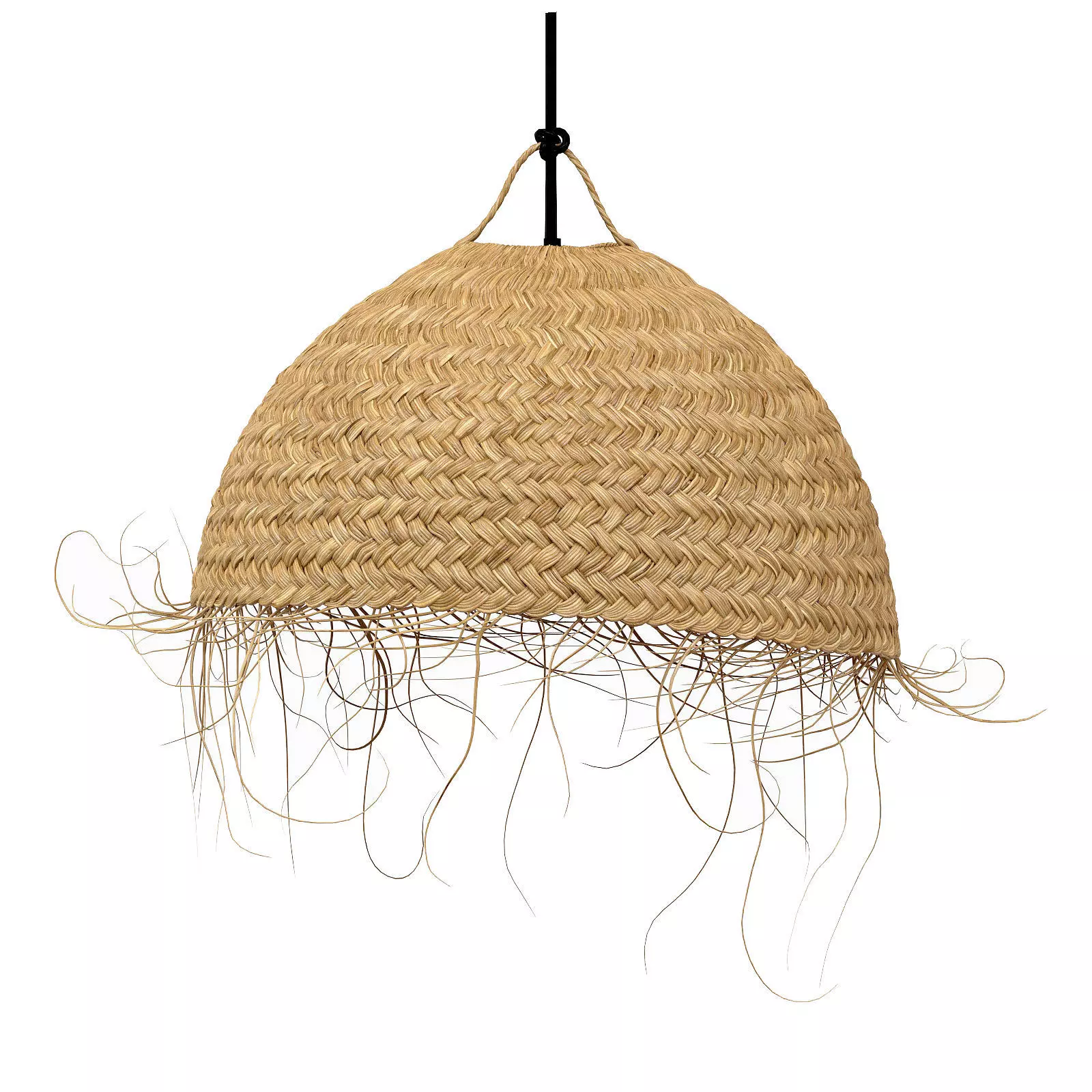 Palm Leaves Lamp Shade Bell - Madam Stoltz 3D model_0