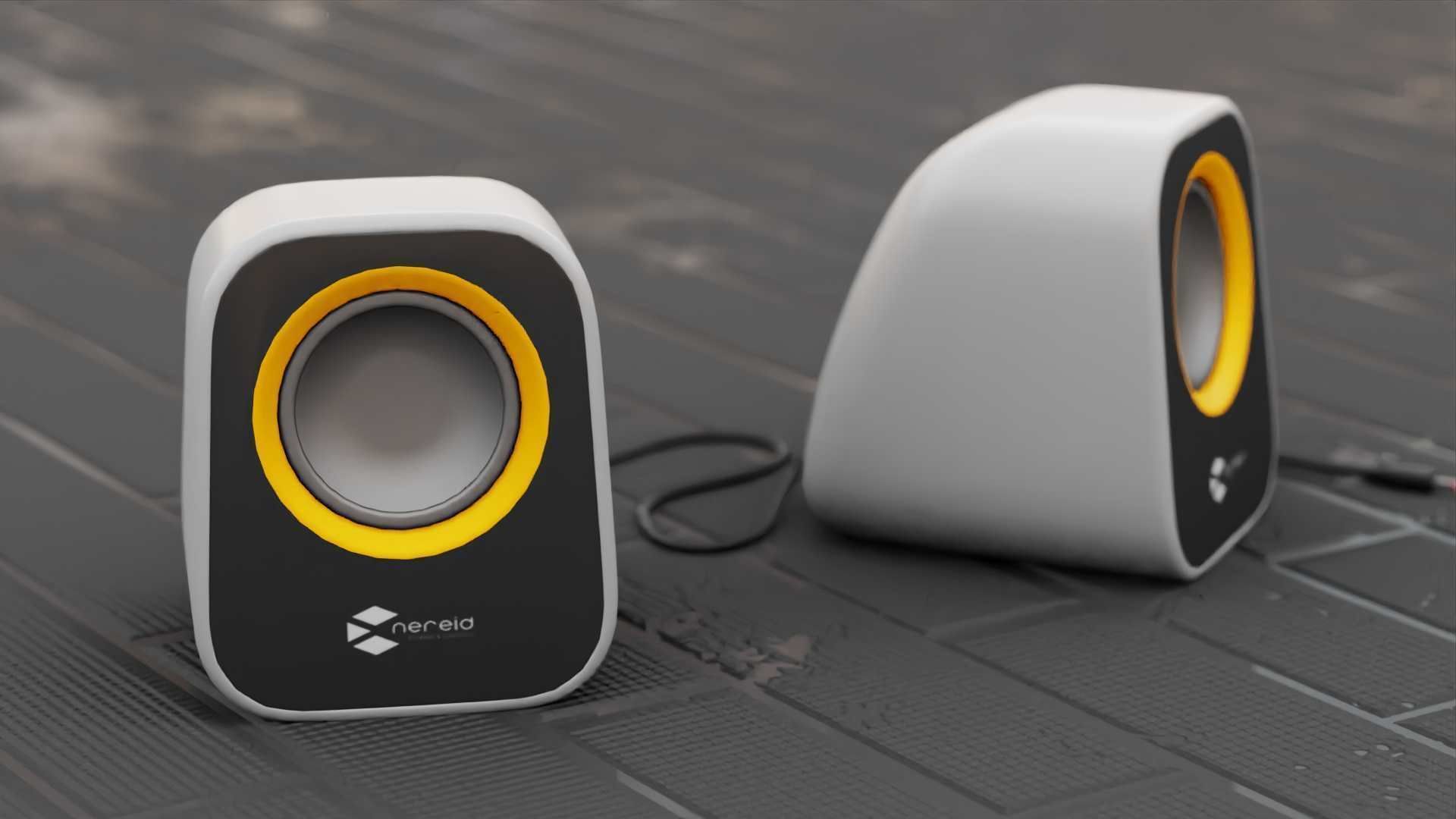 SPEAKERS two on table 3D model_19