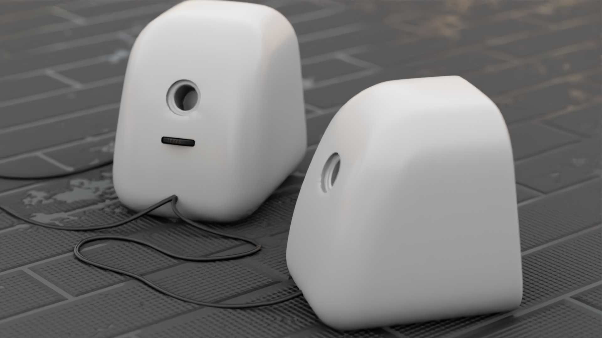 SPEAKERS two on table 3D model_13