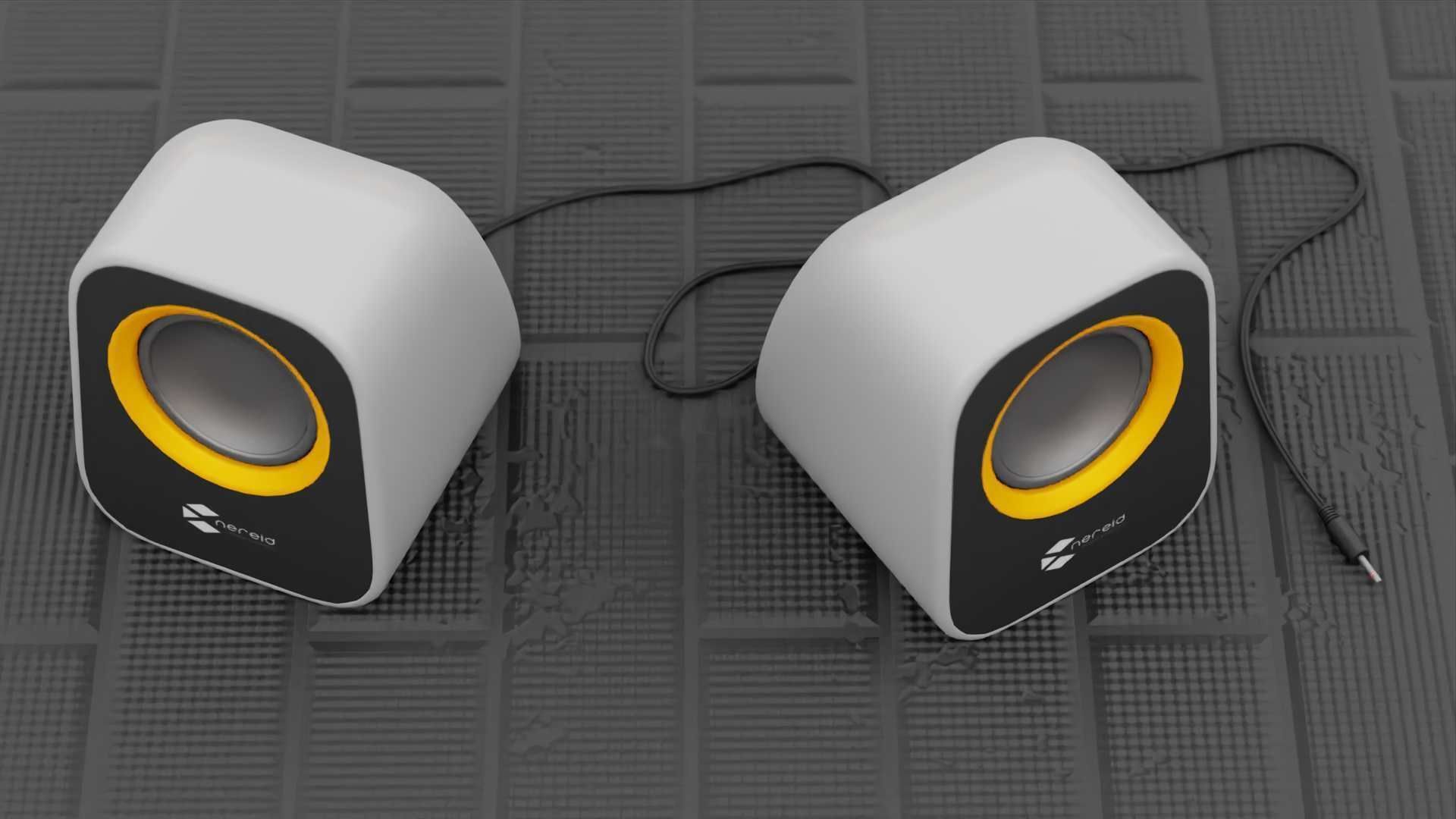 SPEAKERS two on table 3D model_28