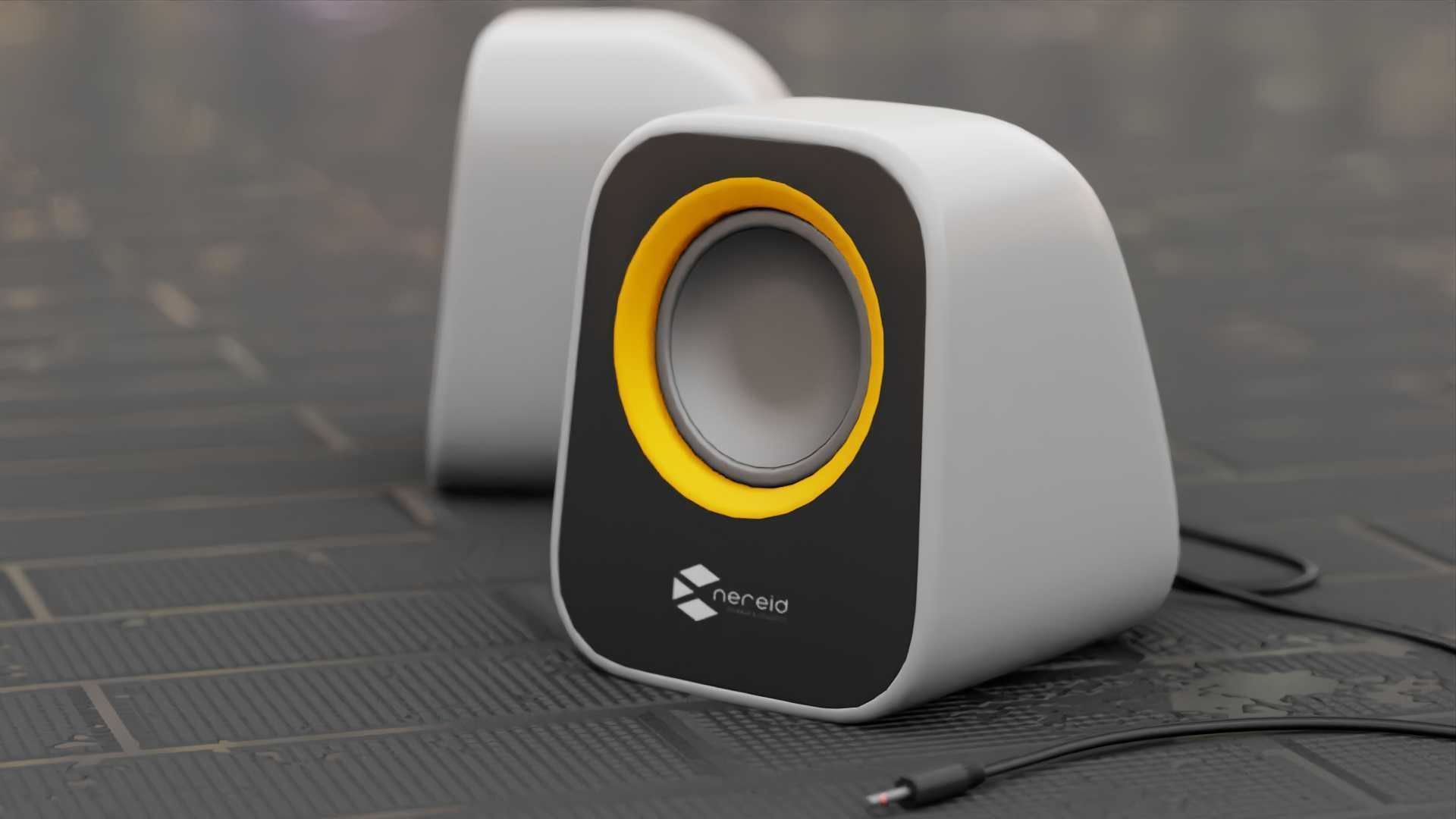 SPEAKERS two on table 3D model_2