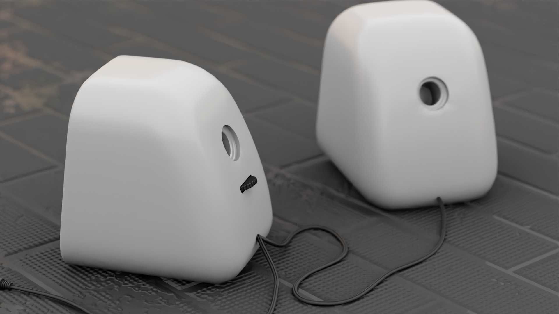 SPEAKERS two on table 3D model_8
