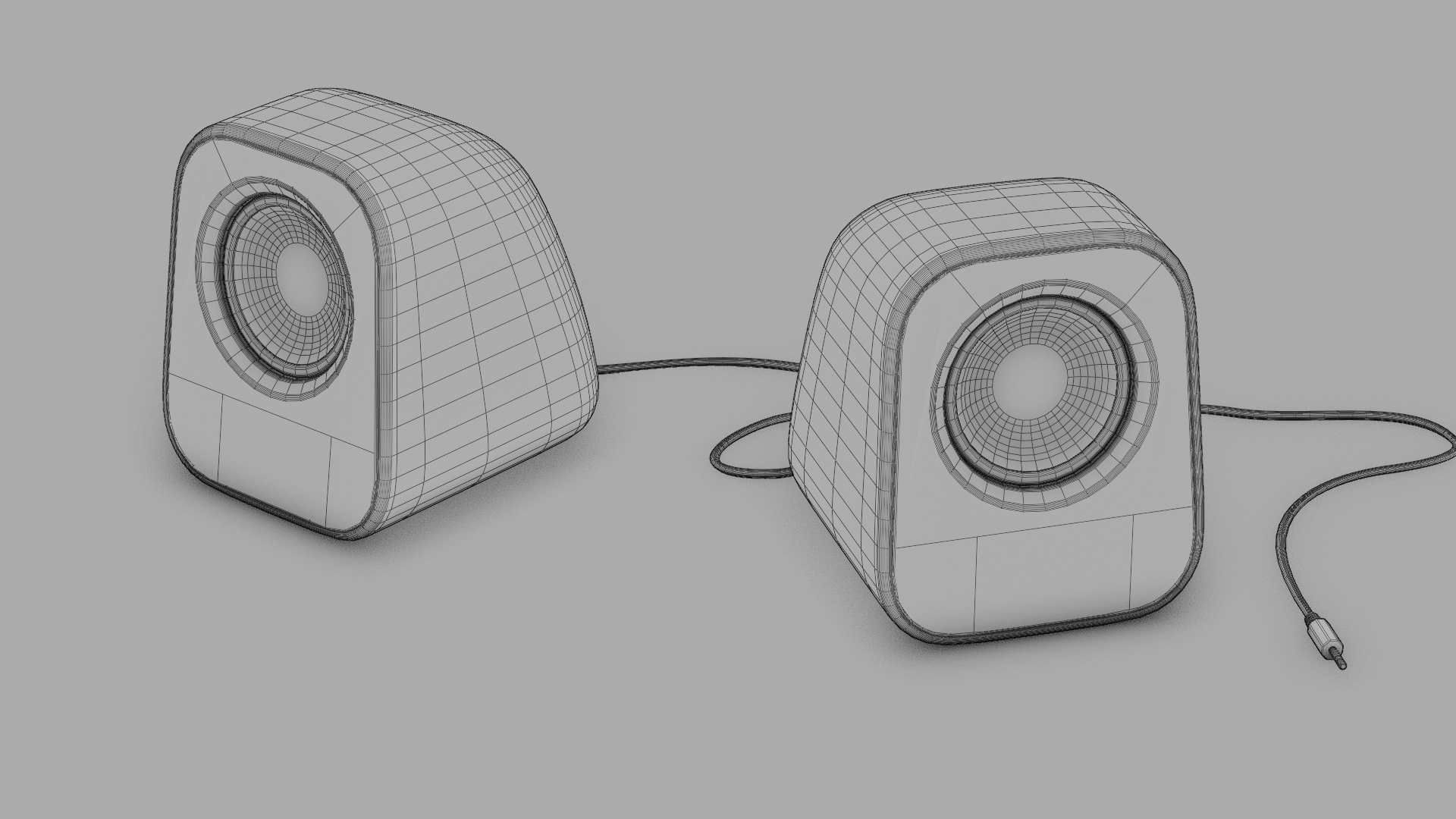 SPEAKERS two on table 3D model_37