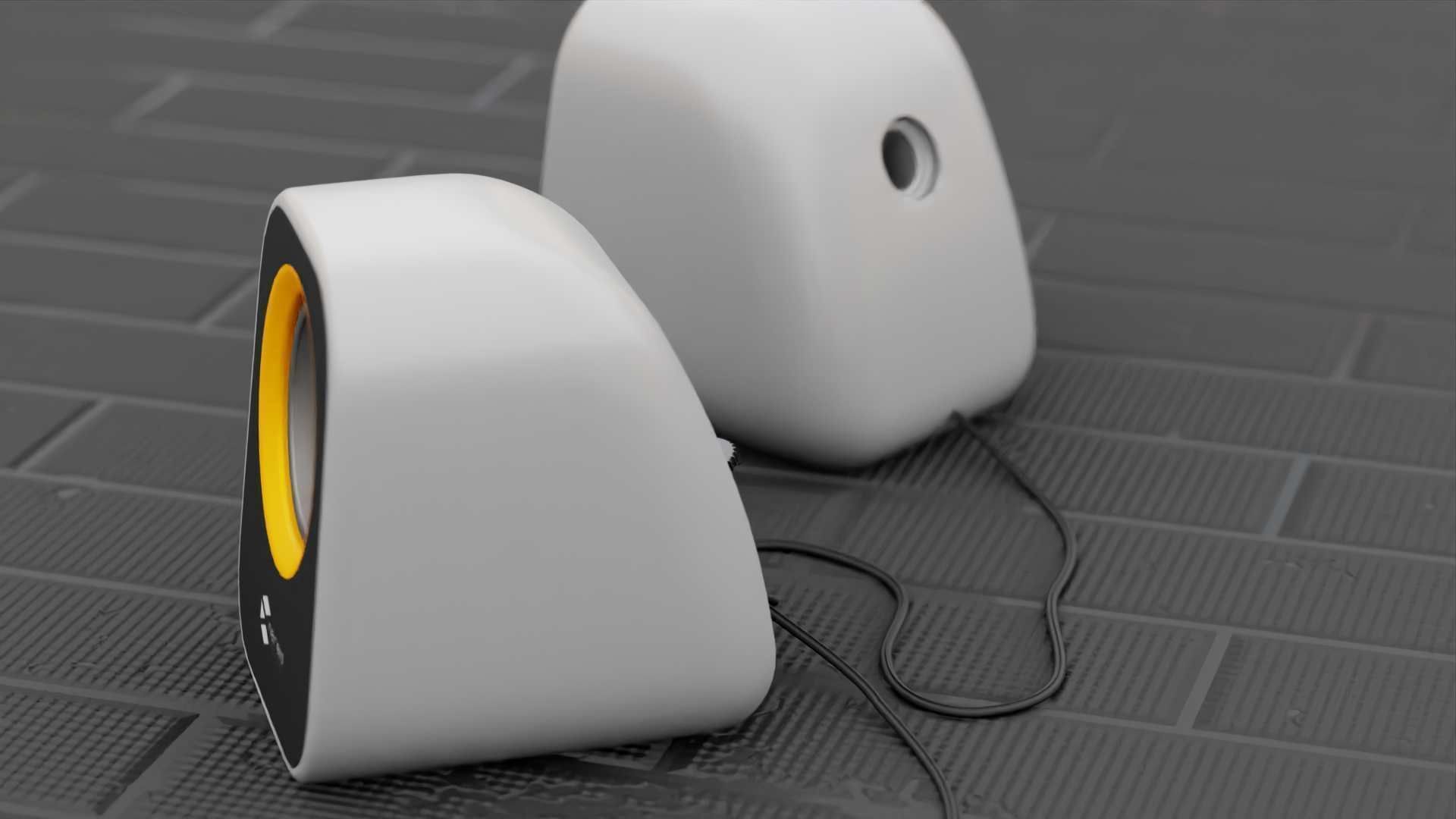 SPEAKERS two on table 3D model_6