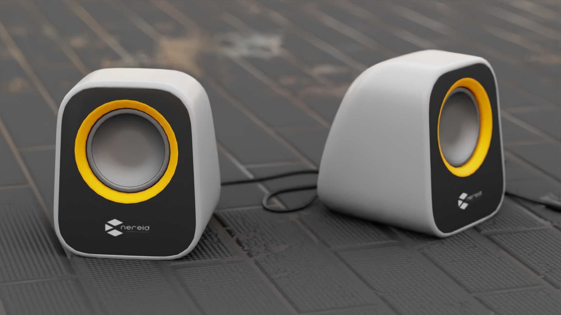 SPEAKERS two on table 3D model_20