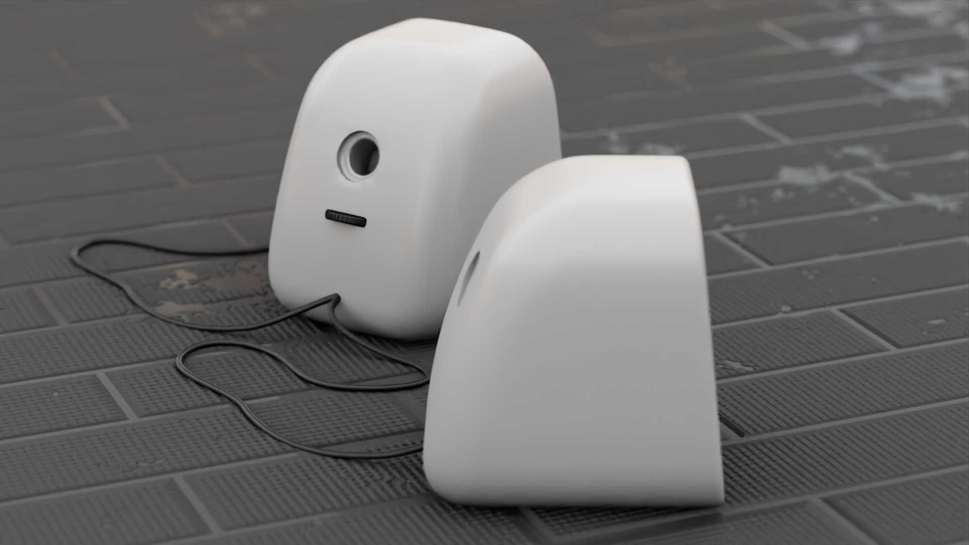 SPEAKERS two on table 3D model_14