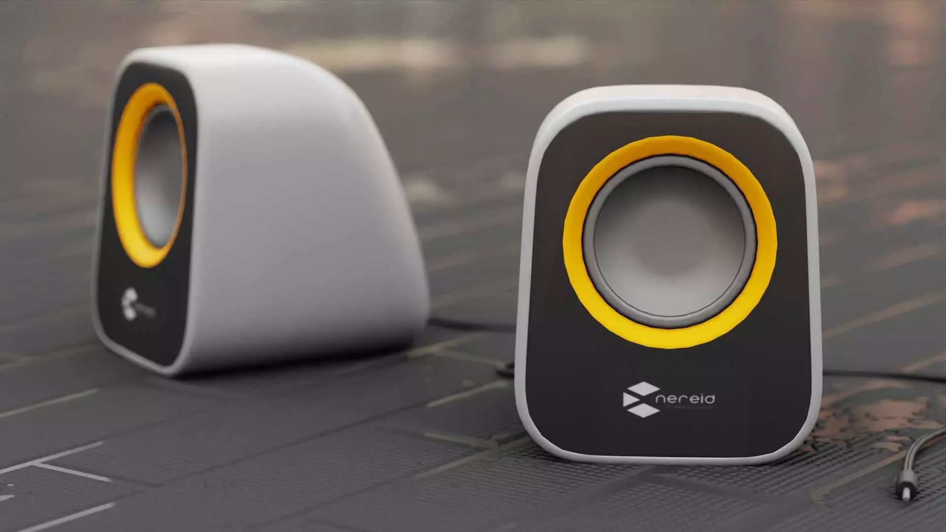 SPEAKERS two on table 3D model_0