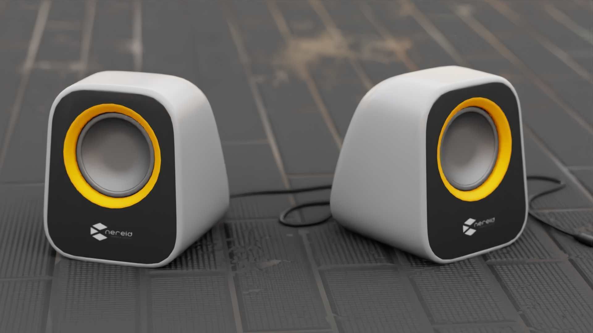 SPEAKERS two on table 3D model_21