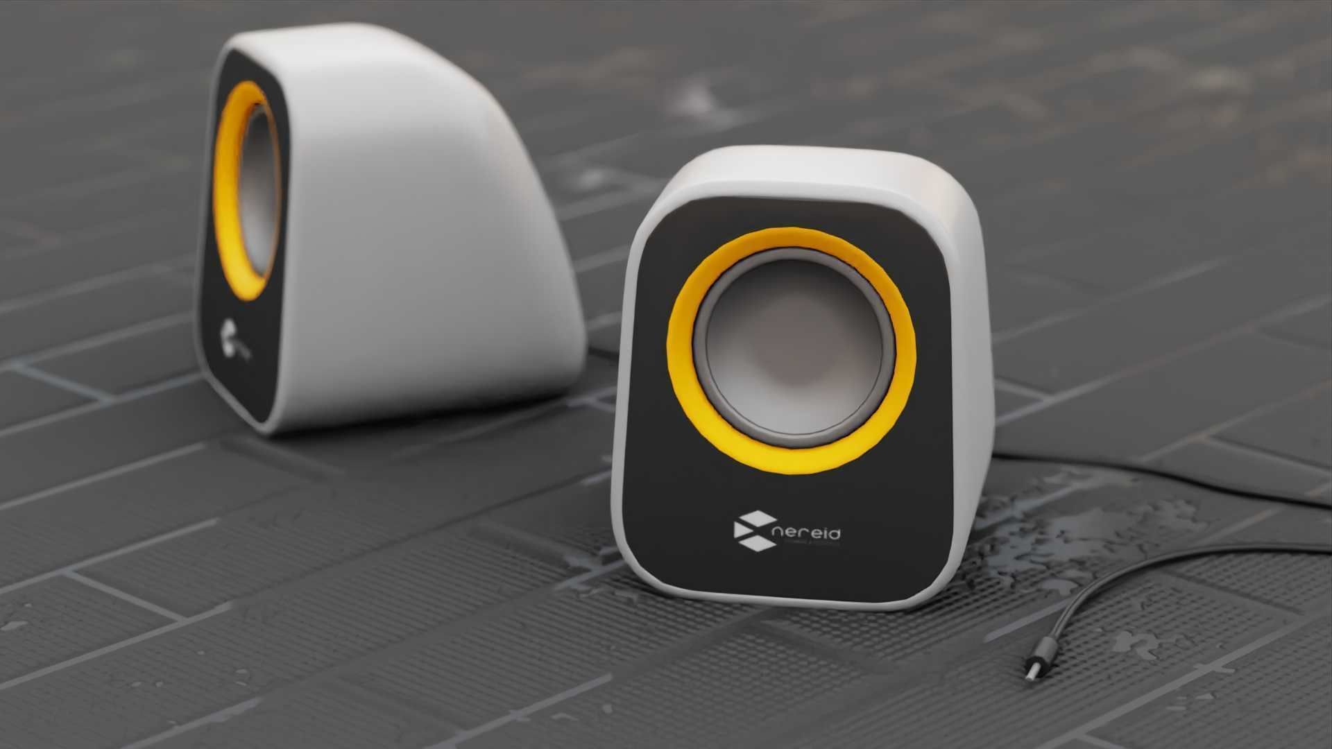 SPEAKERS two on table 3D model_24