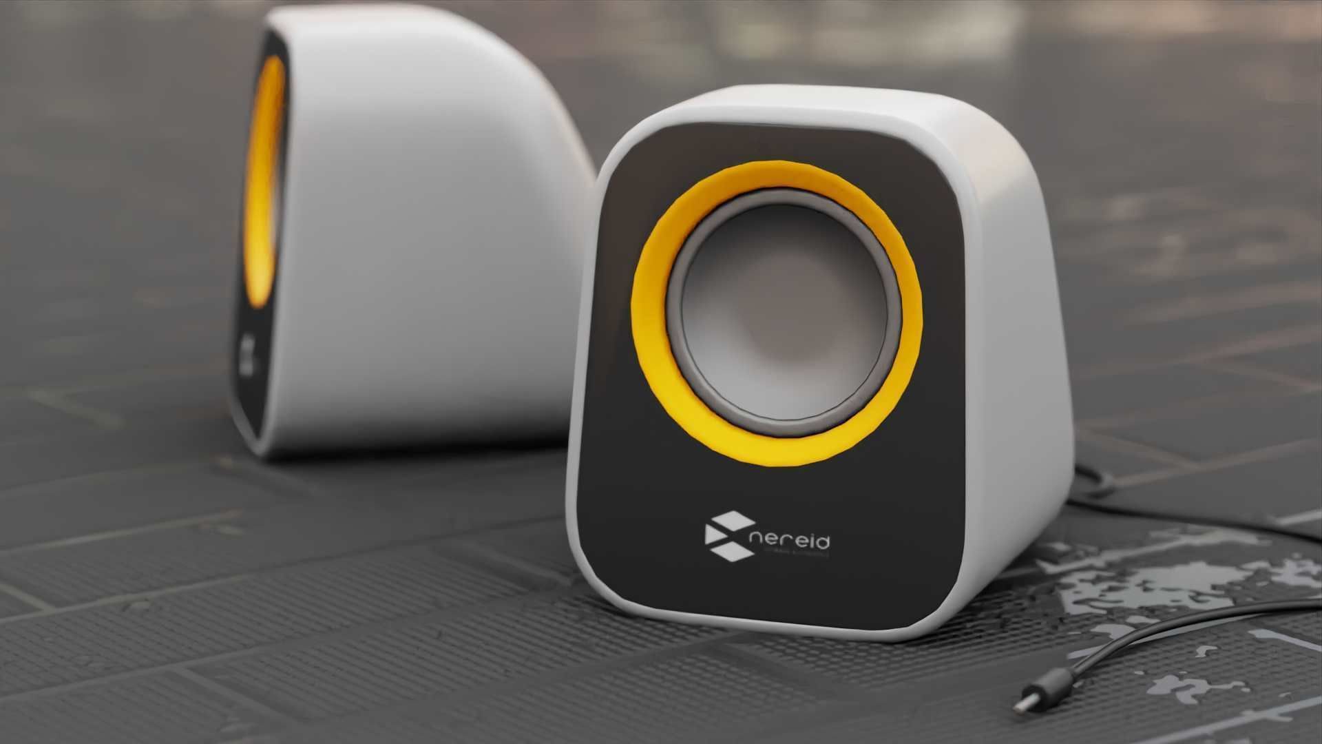 SPEAKERS two on table 3D model_1