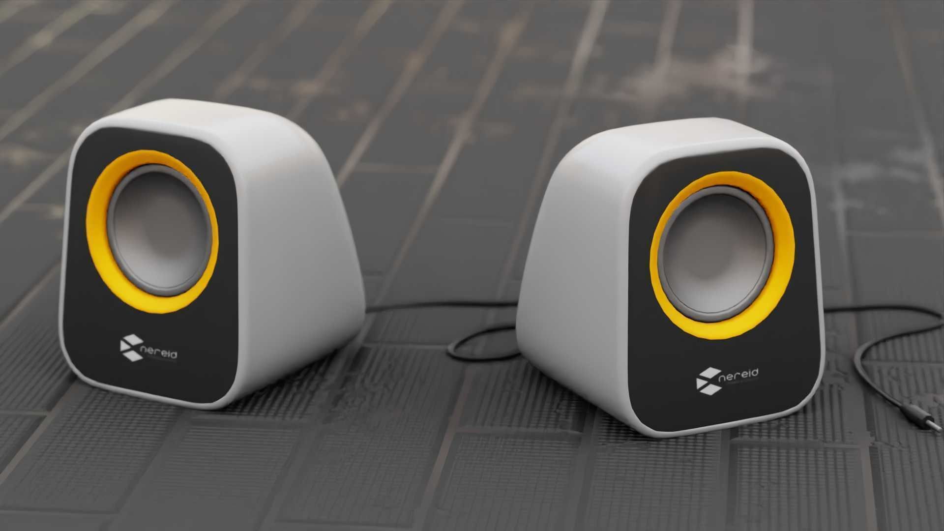 SPEAKERS two on table 3D model_22