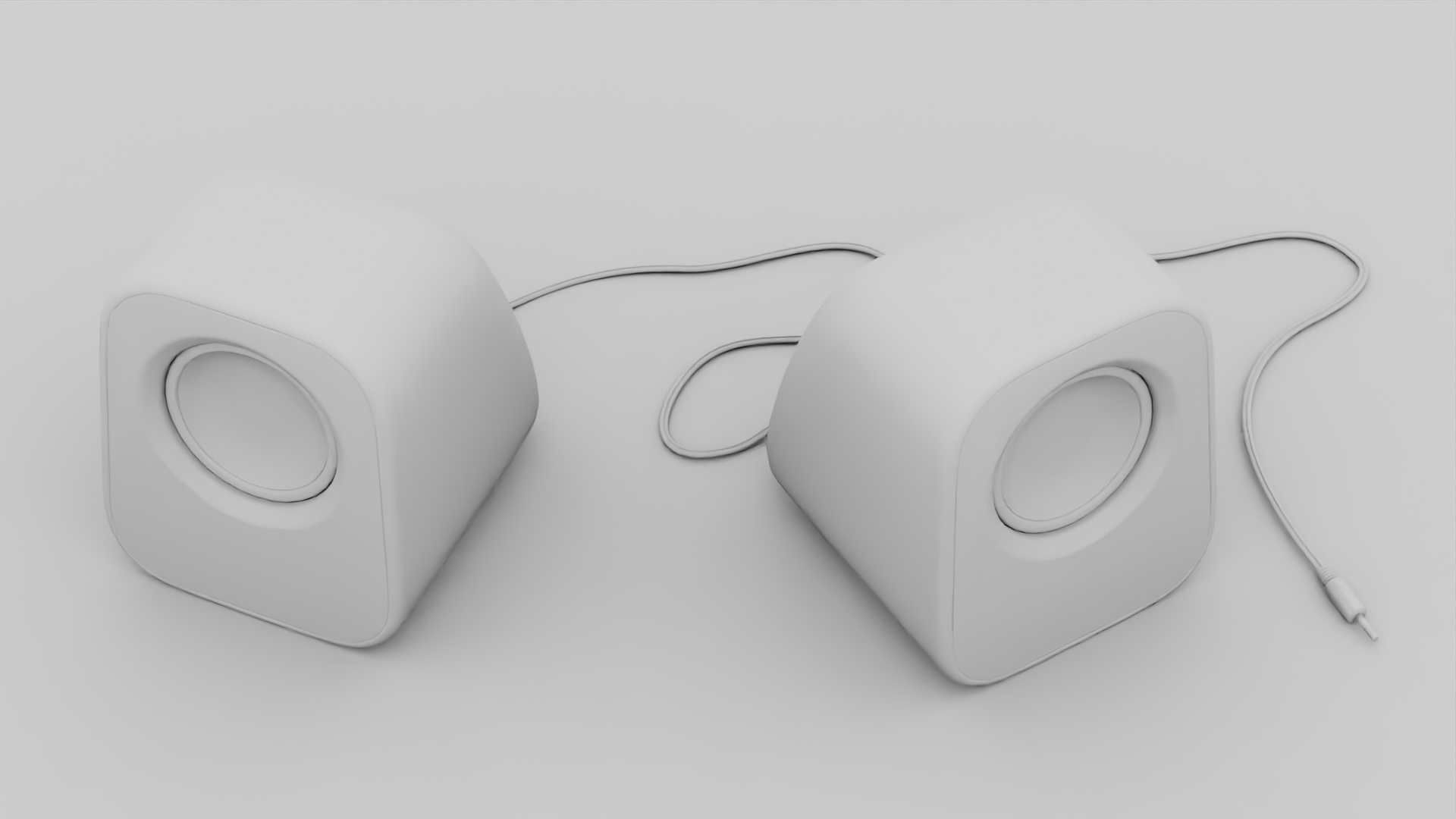 SPEAKERS two on table 3D model_36