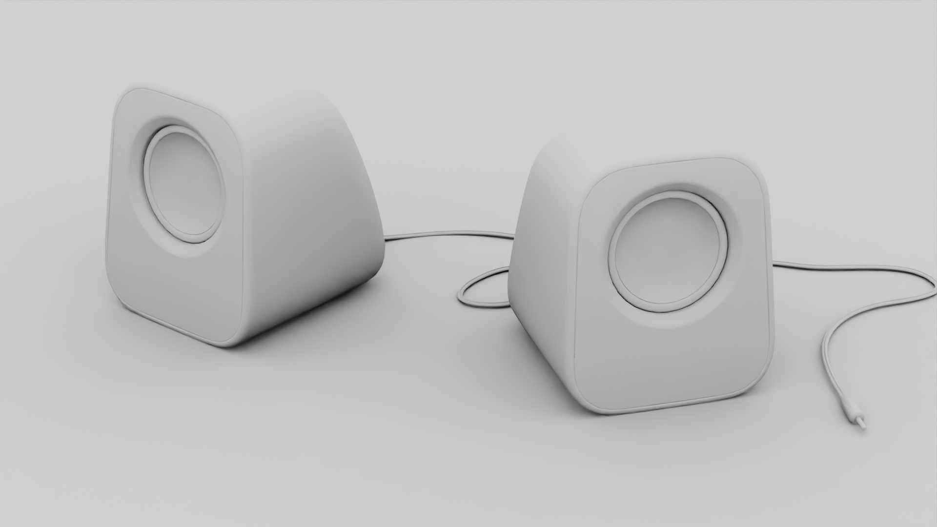 SPEAKERS two on table 3D model_30
