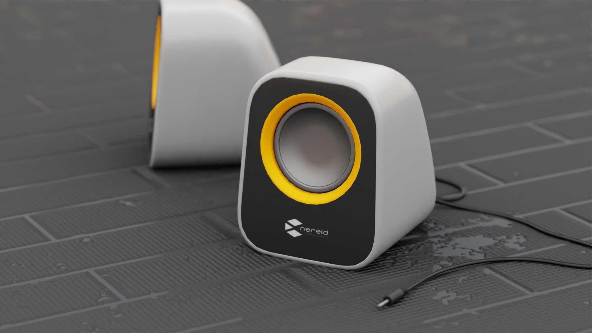 SPEAKERS two on table 3D model_25