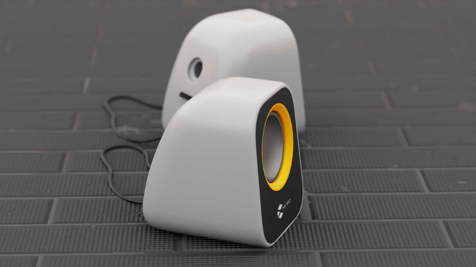 SPEAKERS two on table 3D model_15