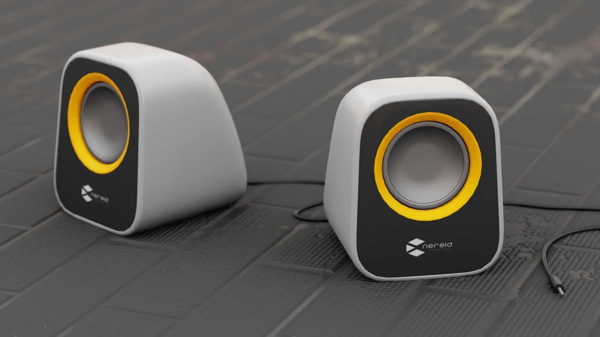 SPEAKERS two on table 3D model_23